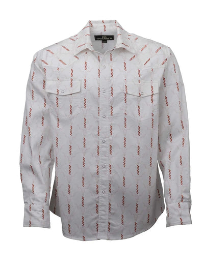 Outback Men's Cattle Skull Stripe Shirt