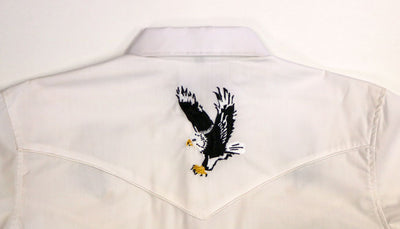 White Horse Men's Embroidered Eagle Shirt - Big Sizes