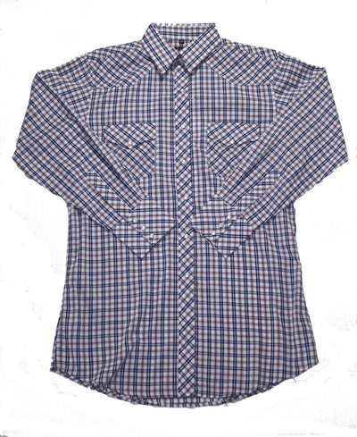 White Horse Mens Plaid Western Shirt