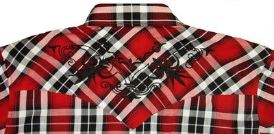 White Horse Ranch Mens Plaid Western Shirt