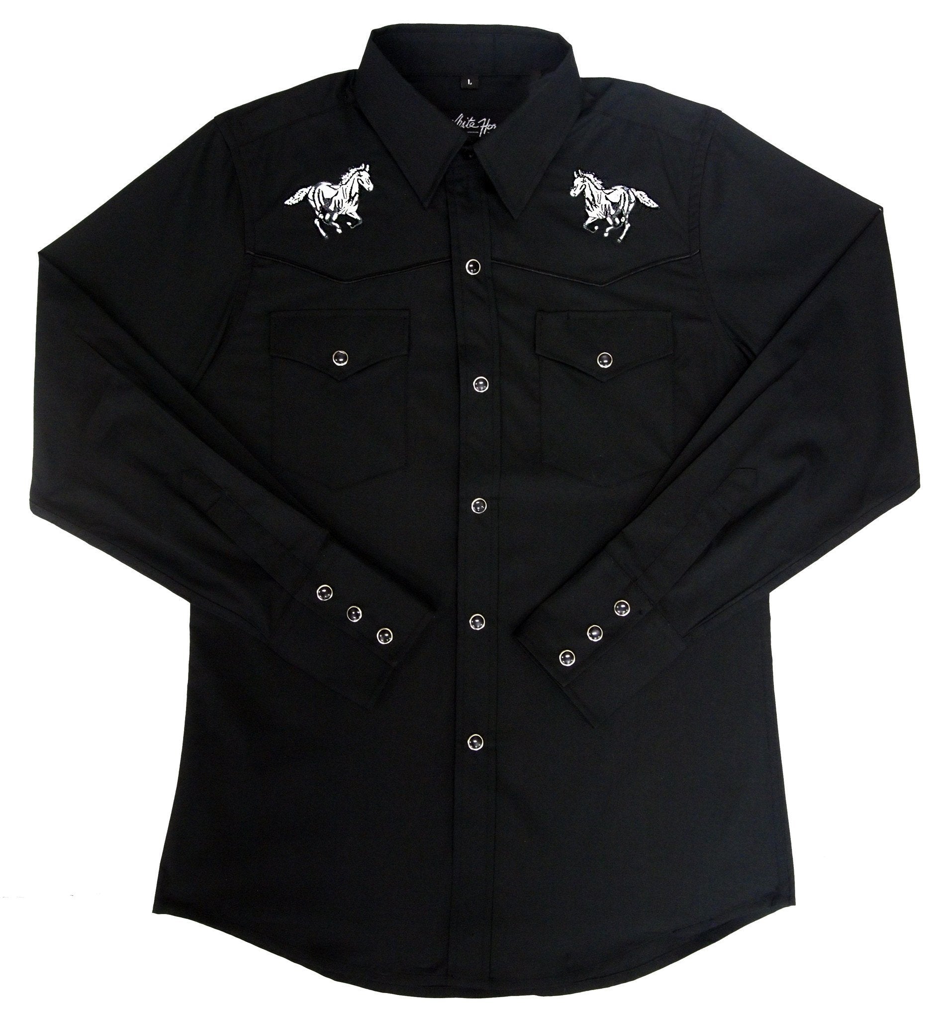 White Horse Boys Embroidered Western Shirt