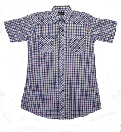 White Horse Mens Plaid Western Shirt
