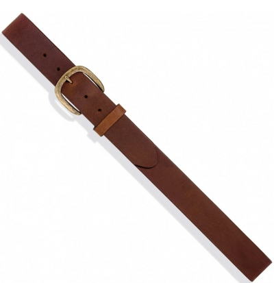 Justin Work Basic Leather Belt - Dark Brown