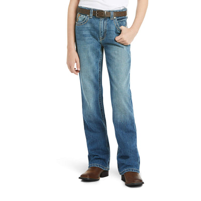 Ariat Boy's B4 Relaxed Boundary Boot Cut Jeans