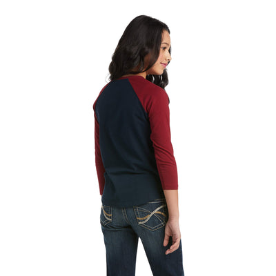 Ariat Girl's REAL Farm Baseball T-Shirt