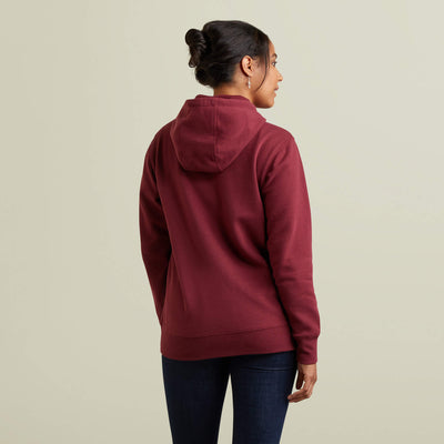 Ariat Women's Logo Hoodie - Zinfandel