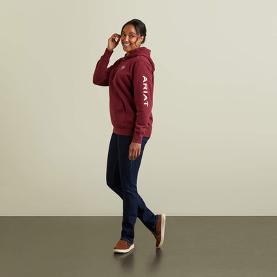 Ariat Women's Logo Hoodie - Zinfandel