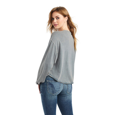 Ariat Women's Pinon Henley Top - Navy