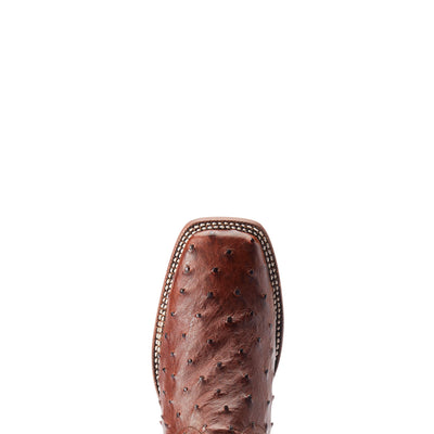 Ariat Men's Broncy Cinnamon Full Quill Ostrich Boot