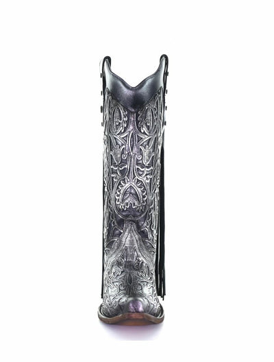 Corral Women's Floral Inlay Fringe Boots