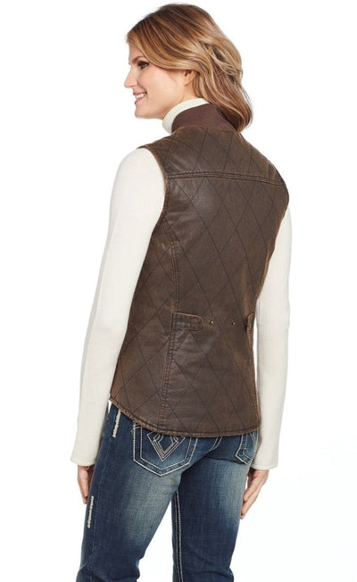 Cripple Creek Zip Front Cotton Vest - Concealed Carry