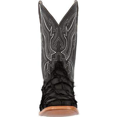 Durango Men's Exotic Pirarucu Matte Black Western Boot