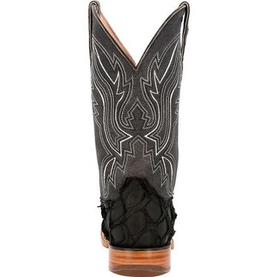 Durango Men's Exotic Pirarucu Matte Black Western Boot