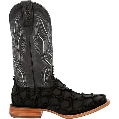 Durango Men's Exotic Pirarucu Matte Black Western Boot