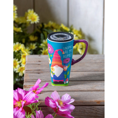 Evergreen Ceramic Travel Cup - Gnomies Homies