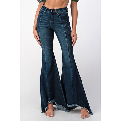 Grace of LA Women's High Waisted Flare Jeans