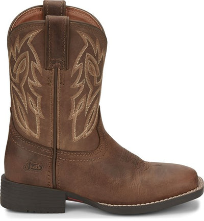 Justin Kids Canter Junior Dusky Brown Western Boot