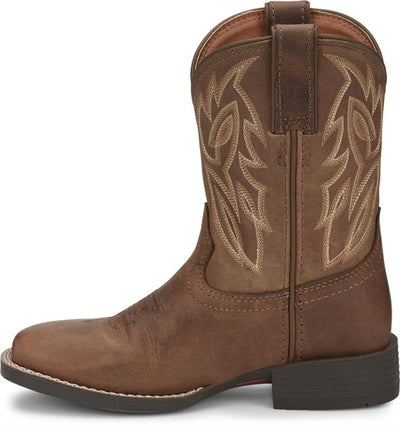 Justin Kids Canter Junior Dusky Brown Western Boot