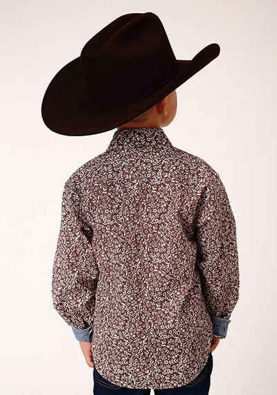 Roper Boy's Frontier Floral Print Shirt