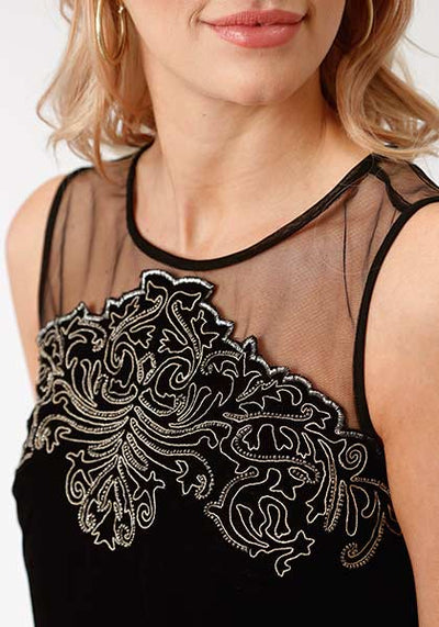 Studio West Women's Gypsy Roses Velvet Dress