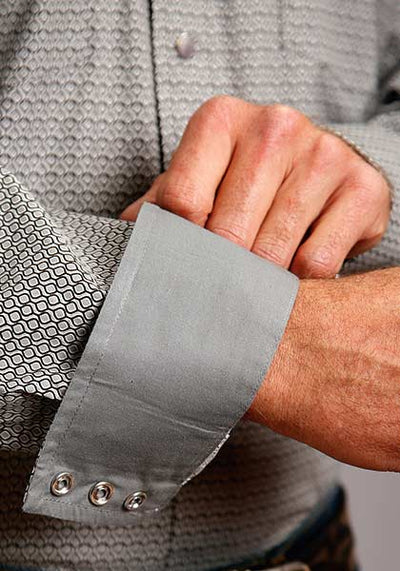 Stetson Men's Long Sleeve Allover Print Western Shirt