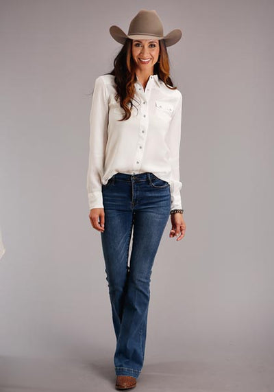 Stetson Women's Rayon Solid Blouse