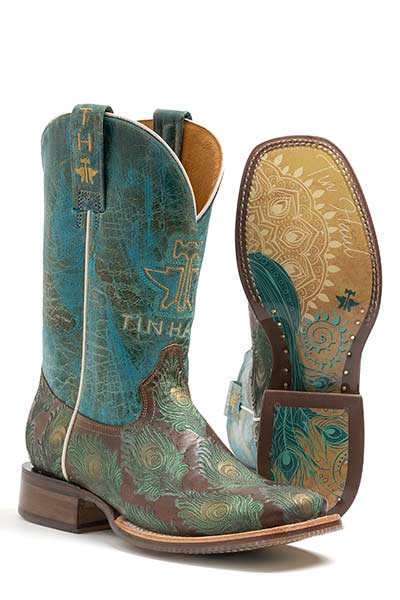 Tin Haul Women's Feather Plume Western Boot