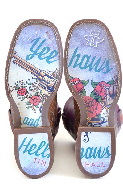 Tin Haul Women "Blooming Breeze Yeehaw" Sole Western Boot