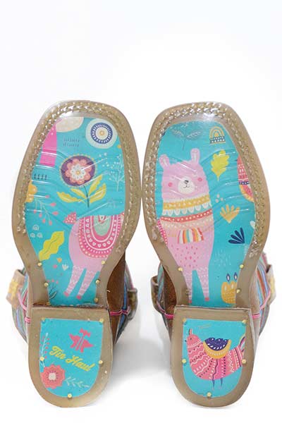 Roper Big Kid's Llama Queen Sole Western Boot