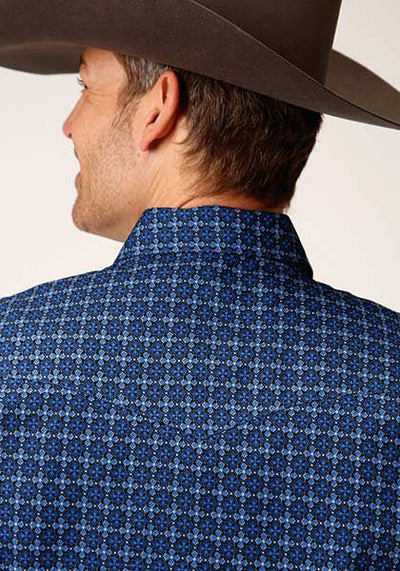 Roper Men's Long Sleeve Foulard Print Western Shirt