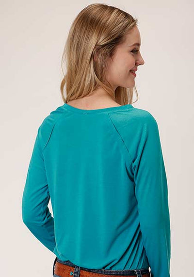 Roper Women's L/S Knit Cactus Print