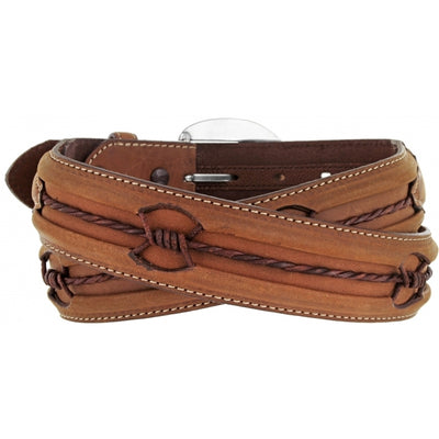 Men's Fenced In Dark Brown Belt