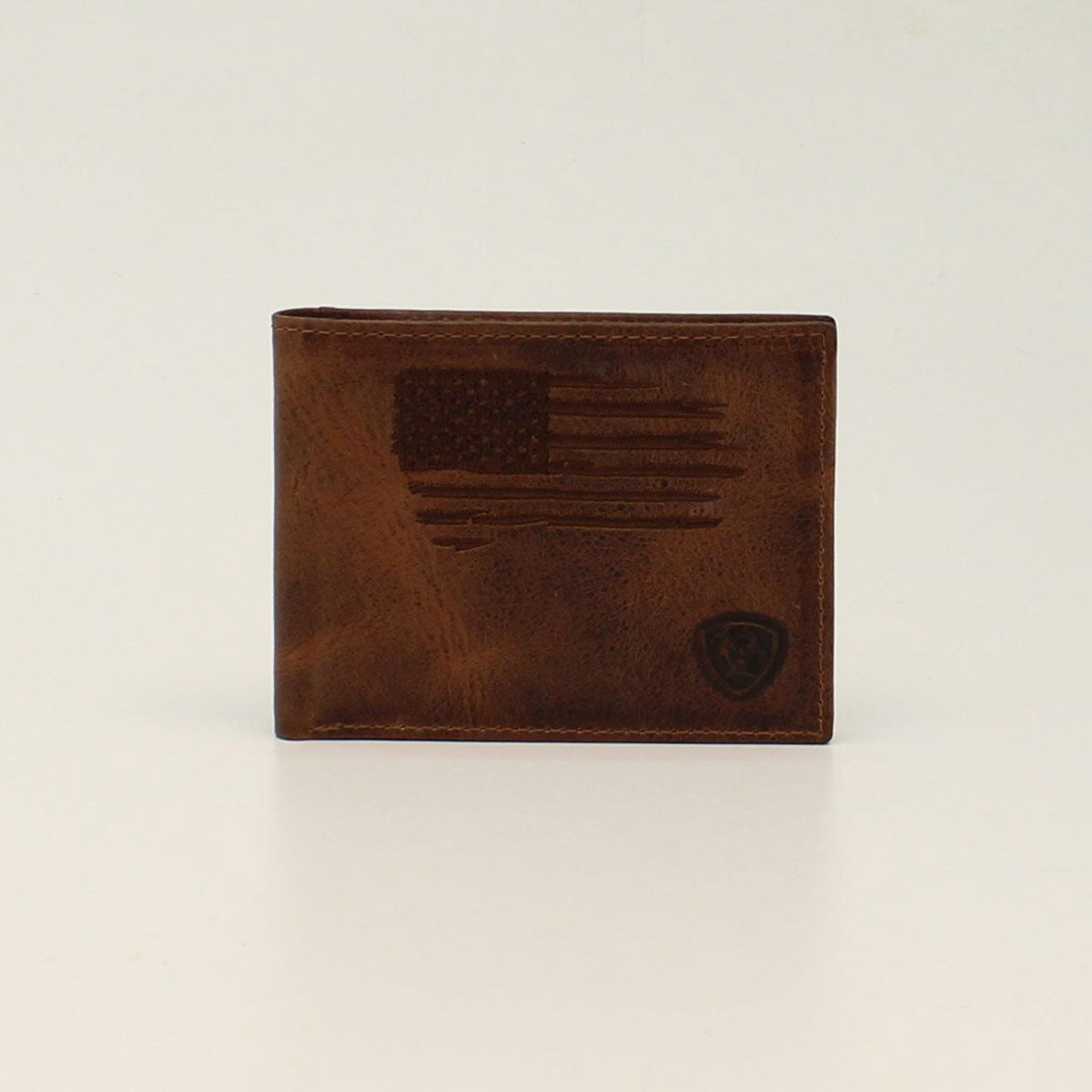 Ariat Men's USA Flag Shield Logo Wallet