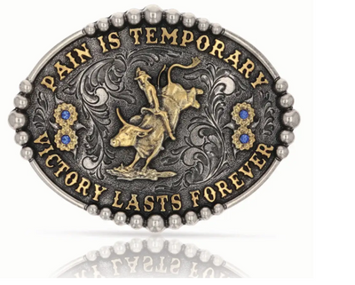 Montana Silversmith Pain Is Temporary Bull Riding Attitude Buckle