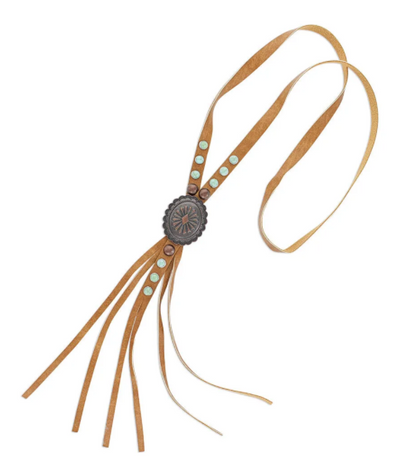 Montana Silversmiths Minimal Gem Corded Leather Attitude Necklace