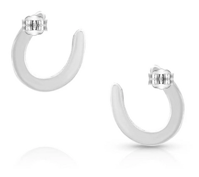 Montana Silversmith Lucky Silver Horseshoe Earrings