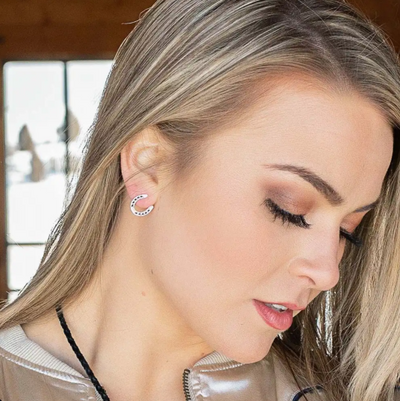 Montana Silversmith Lucky Silver Horseshoe Earrings