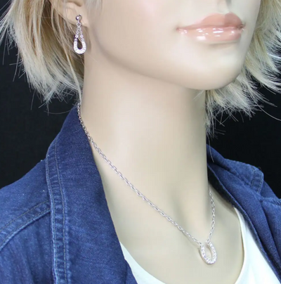 Montana Silversmith Crystal Clear Lucky Horseshoe Jewelry Set
