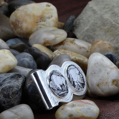 Montana Silversmith Buffalo Indian Nickel Scalloped Money Clip
