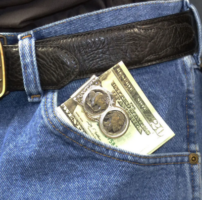 Montana Silversmith Buffalo Indian Nickel Scalloped Money Clip