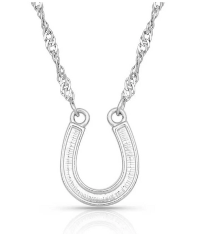 Montana Silversmith Crystal Clear Lucky Horseshoe Necklace