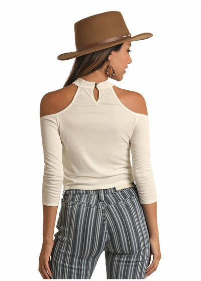 Rock & Roll Cowgirl Cold Shoulder Top