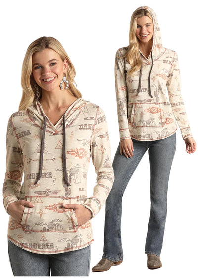 Panhandle Women's Western Print Hoodie