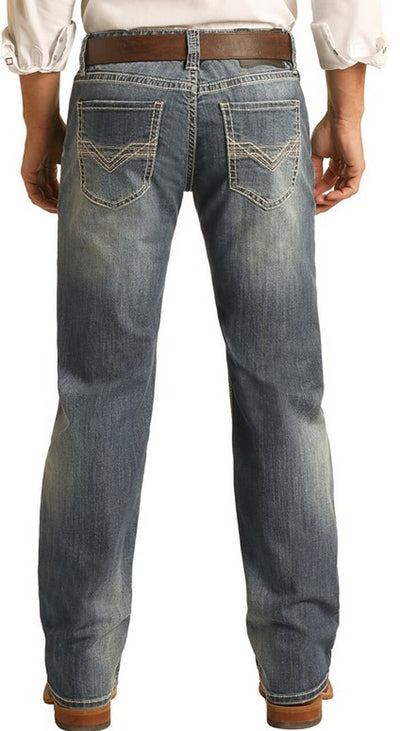 Rock & Roll Denim Men's Regular Fit Stretch Straight Leg Jean