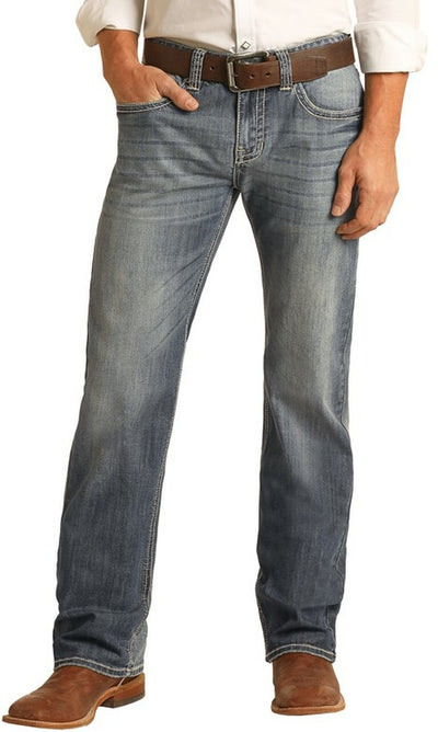 Rock & Roll Denim Men's Regular Fit Stretch Straight Leg Jean