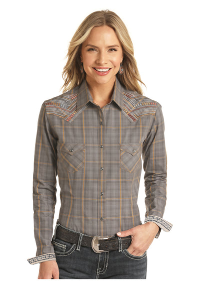 Panhandle Women's Plaid Western Shirt