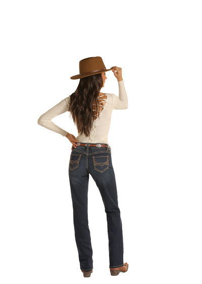 Rock & Roll Cowgirl Juniors Boyfriend Fit Jeans