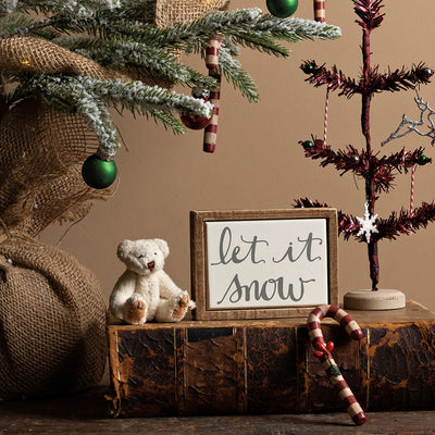 Primitives By Kathy - Box Sign "Let It Snow"