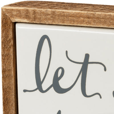 Primitives By Kathy - Box Sign "Let It Snow"