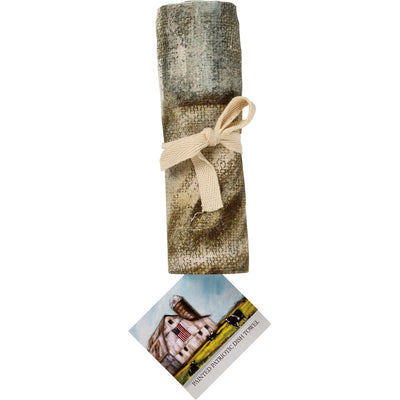 Primitives By Kathy - Kitchen Towel Farm And Flag